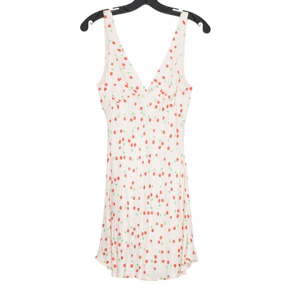 NWT Zara Dress Cherry Girl Babydoll Y2K Cottage Coquette Sundress Satin Mini XS - Picture 1 of 6